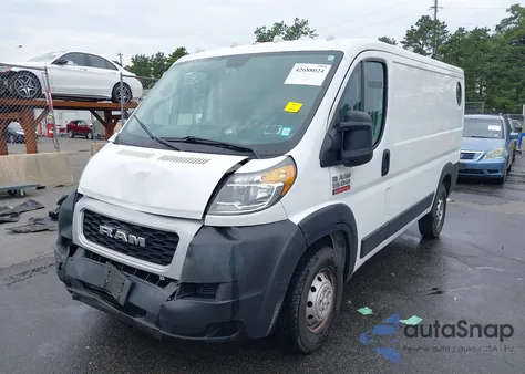 2021 Ram Promaster 1500 Low Roof 136 Wb из США, поврежденный, VIN 3C6LRVAG4ME577842
